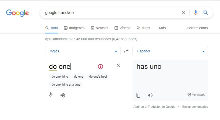 Traducción inglés español